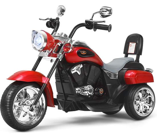 Moto Électrique 6v Pour Enfants Scooter Avec 3 Roues Effet Sonore Et Lumineux, 3km/h Max