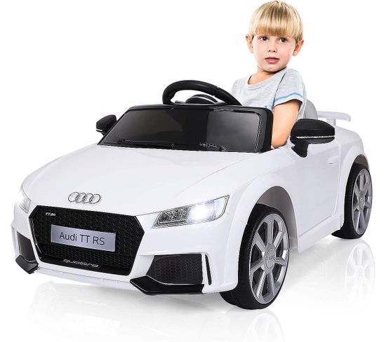 Audi Voiture Electrique Audi Ttrs 12v Pour Enfants Max. 5 Km/h, Double Porte Avec Télécommande 2.4g