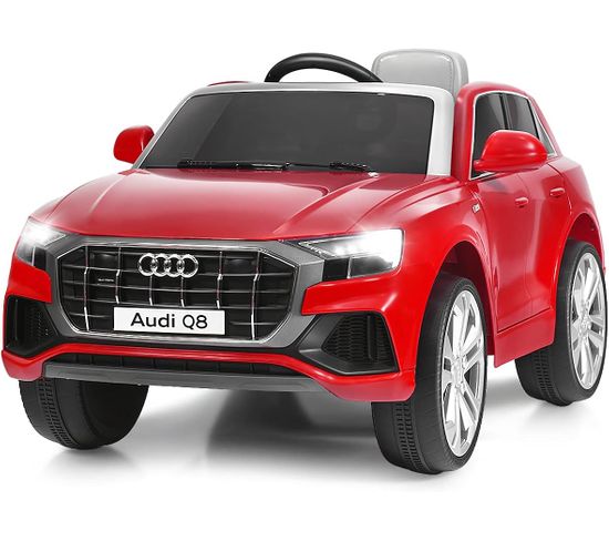 Audi Voiture Électrique 12 V Pour Enfants 2 Moteurs, Vitesse Max 5 Km/h，télécommande 2.4g, Lumières