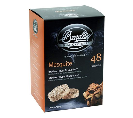 Pack 48 Bisquettes De Fumage Bradley Smoker - Mesquite