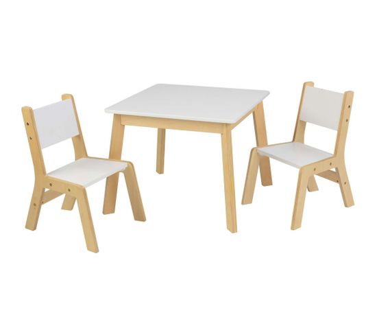 Ensemble Table Moderne + 2 Chaises Enfant