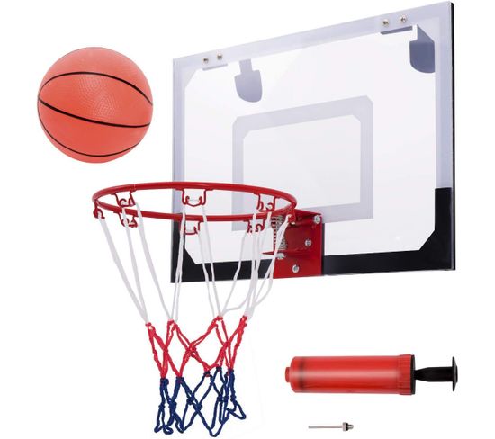 Mini Panier De Basket 46 X 30,5cm Murale Avec Basketball,gonfleur Et Aiguille Dans Chambre,salle