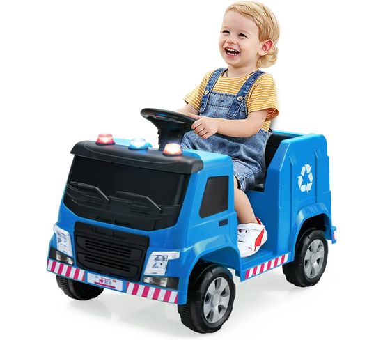 Camion Poubelle Électrique Enfants 12 V Avec Accessoires De Recyclage,voiture Porteur À Pousser Ave