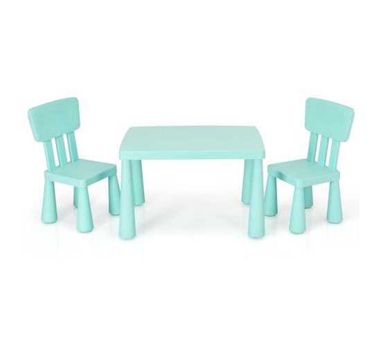 Table Et Chaises Enfants 1-7 Ans Avec Dossier Ergonomique, Table Polyvalente Avec Structure Stable