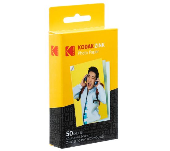 Pack De 50 Papiers Photo Instantané Kodak Format 2x3''