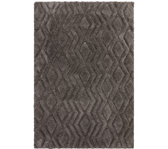 Tapis De Salon Jackson En Polyester - Gris Anthracite - 200x290 Cm