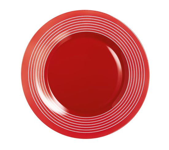 Assiette Plate Rouge 25 Cm