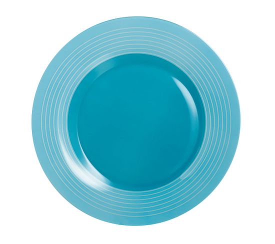 Assiette Plate Bleue 25 Cm