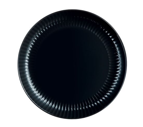 Assiette Plate Noire 25 Cm