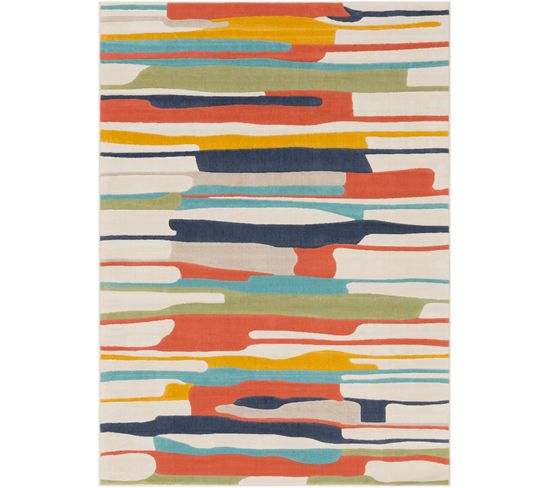 Tapis Scandinave Moderne Multicolore/orange 120x170