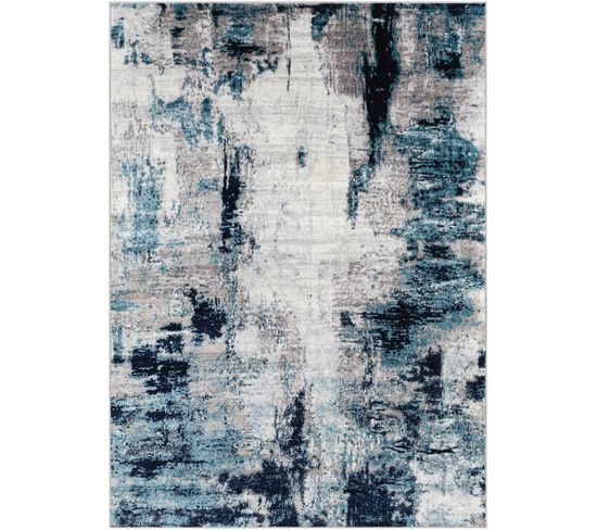 Tapis Abstrait Moderne Bleu/blanc/gris 200x275
