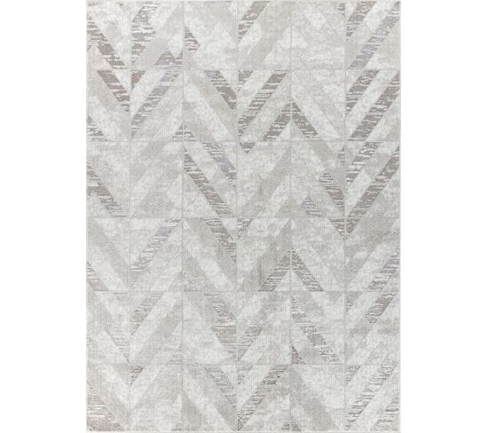 Tapis Scandinave Moderne Blanc/gris 120x170