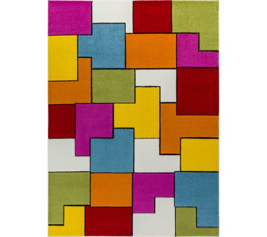 Tapis Scandinave Rétro - Multicolore - 160x213cm