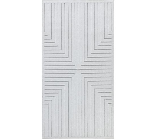 Tapis D'intérieur/d'extérieur Scandinave Moderne Blanc 80x150