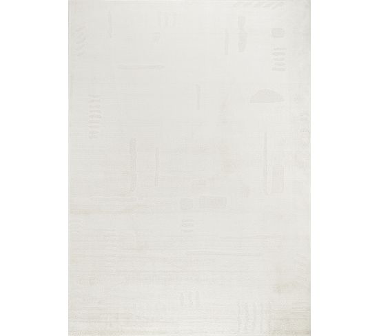 Tapis Scandinave Moderne Ivoire/blanc 200x275