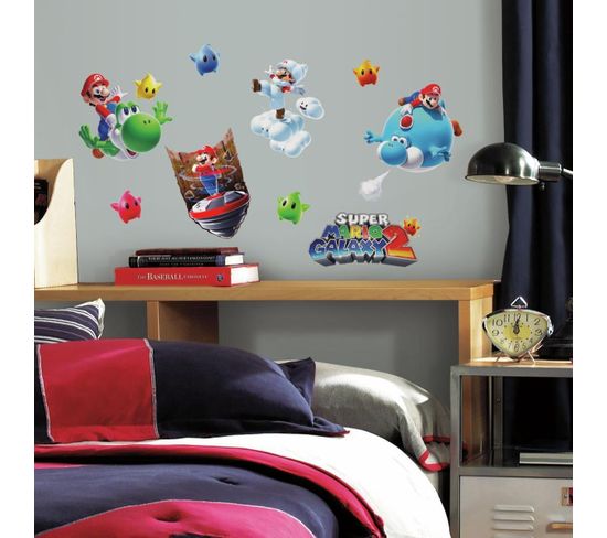 Stickers Repositionnables Super Mario Galaxy 2, Nintendo - Nintendo Super Mario Galaxy 2