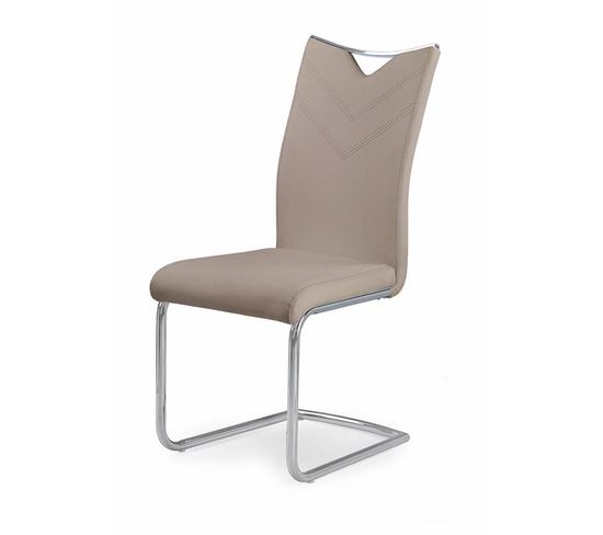 Chaise Design Métal Et Éco-cuir Octavia - Marron