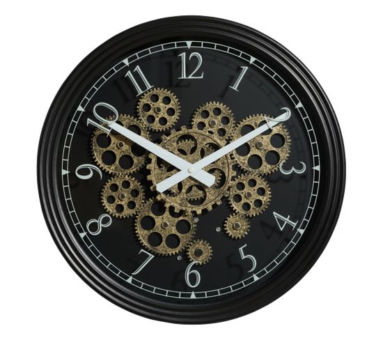 Horloge Ø 38 cm TIMEO Noir et doré