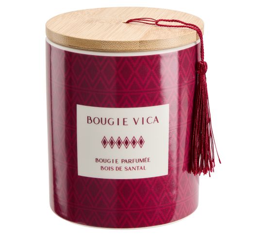 Bougie H. 12 cm VICA Rouge