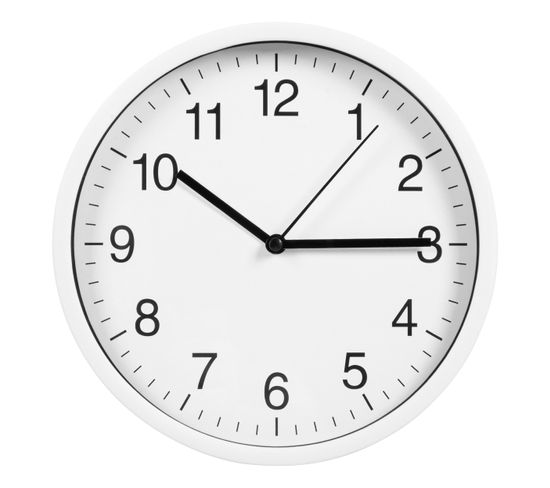 Horloge Ø 20 cm HOUR 4 Blanc