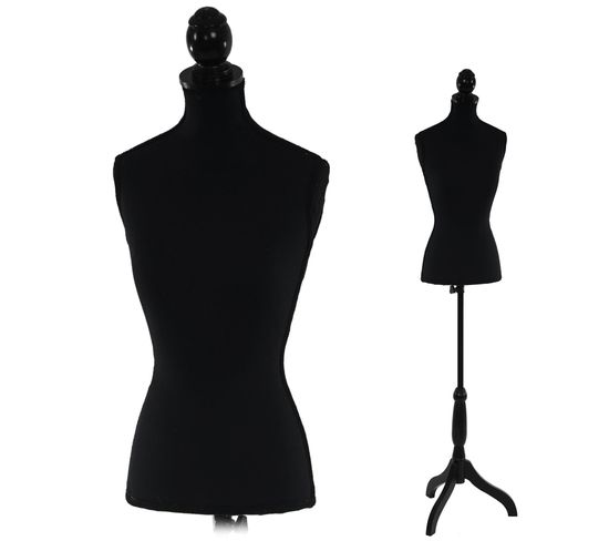 Buste De Couture Mannequin Femme Déco Vitrine Noir Dec04010