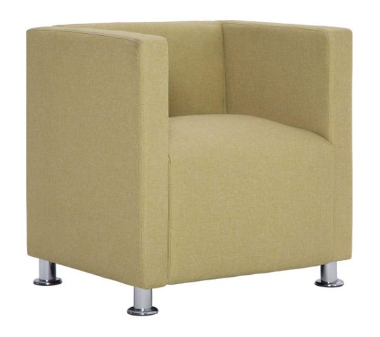Fauteuil Chaise Siège Lounge Design Club Sofa Salon Cube Vert Polyester 1102270/2