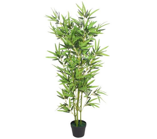 Plante Artificielle Avec Pot Bambou 120 Cm Vert Dec021937