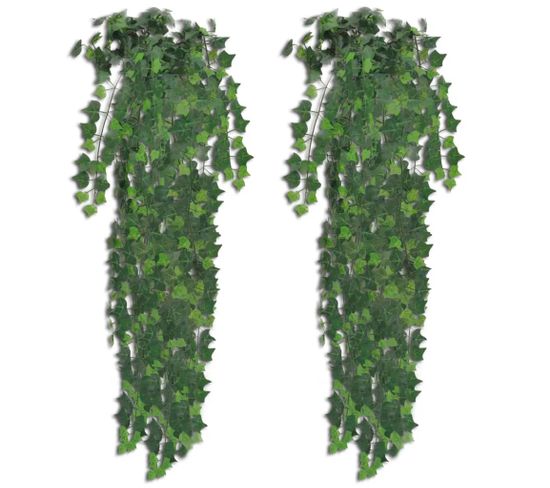 Lot De 2 Plantes Artificielles Lierre Vert 90 Cm Dec021898