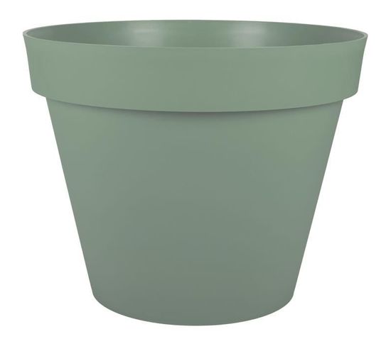 Pot De Fleurs Rond Géant En Plastique - 58 Cm De Diamètre - Vert Menthe - Idéal Intérieur Et Extérieur