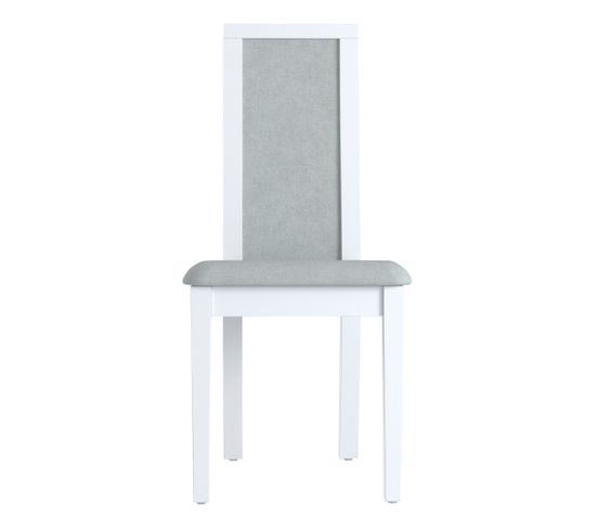 Chaise INSTA blanc brillant/ décor chêne