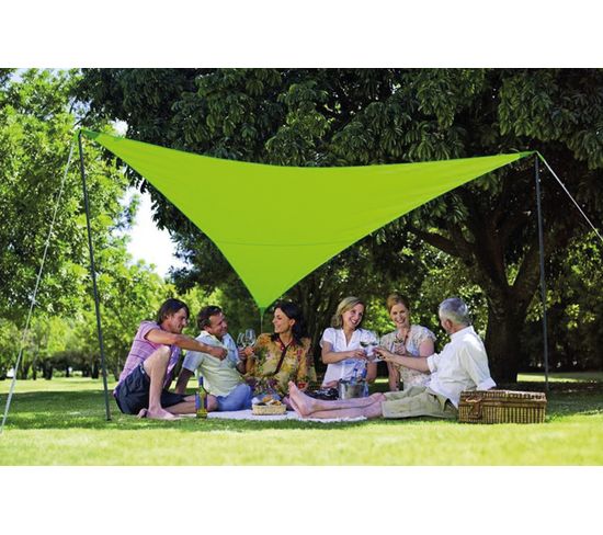 Pack Voile D'ombrage Triangulaire Camping Serenity 3,6m Vert - Jardiline - Vk360s Vert