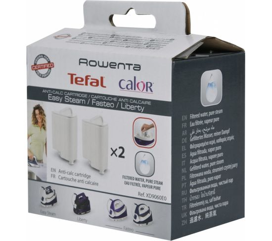Cartouches Anticalcaires X2 Steam Power - Compatible Rowenta ZR005803 Et Autres