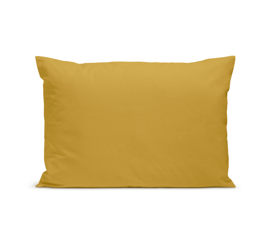 Taie D'oreiller Unie 50x75cm Percale Moutarde