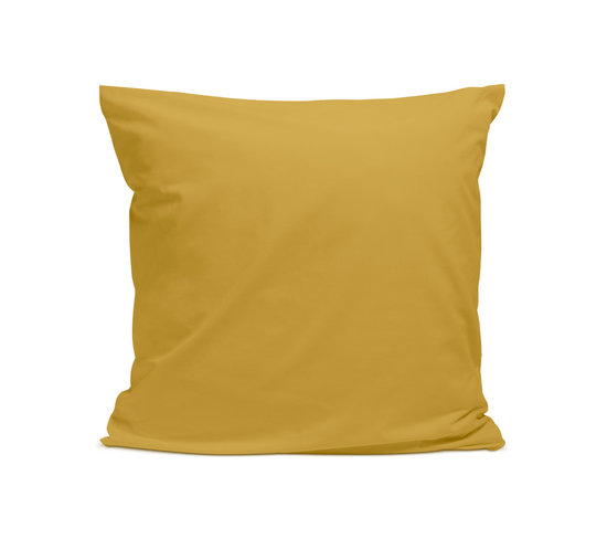 Taie D'oreiller Unie 65x65cm Percale Moutarde
