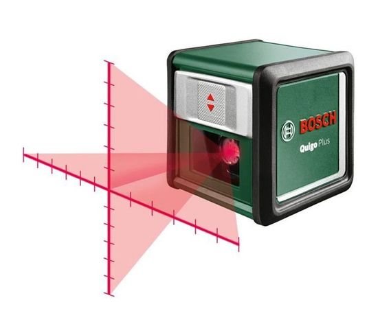 Laser Ligne En Croix Bosch -  Quigo + (portée 7 M, Livré Avec Piles, Trépied 1,1m Et Coffret)