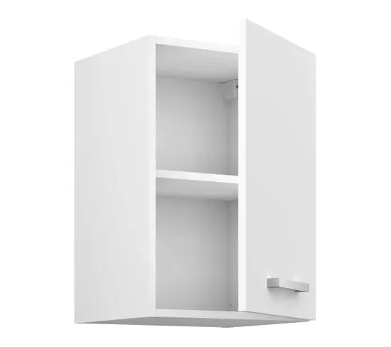 Ensemble Cuisine UNO - Blanc mat - L.180 cm vue de profil