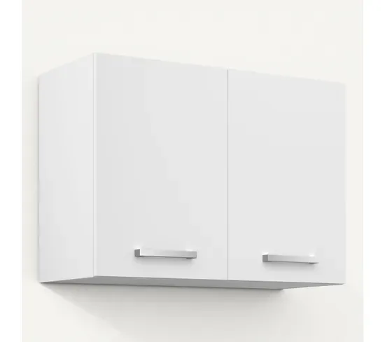 Ensemble Cuisine UNO - Blanc mat - L.180 cm vue 3/4