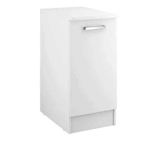 Ensemble Cuisine UNO - Blanc mat - L.220 cm vue 3/4