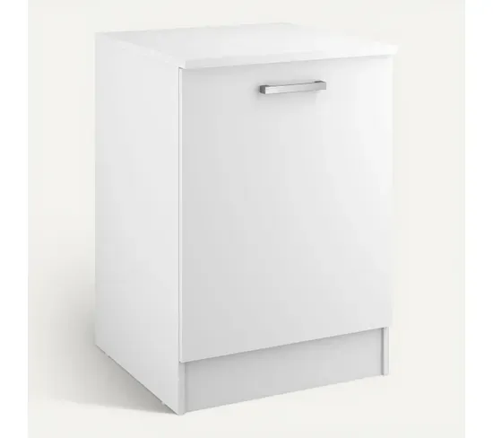Ensemble Cuisine UNO - Blanc mat - L.220 cm vue 3/4