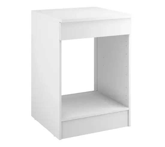 Ensemble Cuisine UNO - Blanc mat - L.220 cm vue 3/4