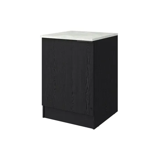 Ensemble Cuisine ANNA - Noir- L.120 cm vue de profil