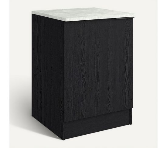 Ensemble Cuisine ANNA - Noir- L.120 cm vue 3/4