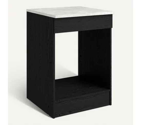 Ensemble Cuisine ANNA - Noir- L.120 cm vue 3/4