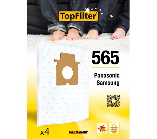 Lot De 4 Sacs Aspirateur Pour Samsung Et Panasonic Premium