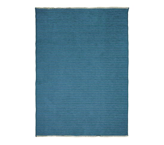 Tapis Réversible Bleu Pétrole 120x170 - Modern Tapisserie