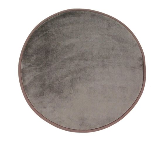 Tapis Rond Extra-doux Taupe Diam.70 - Flanelle