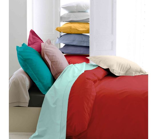 Housse De Couette Percale Made In France Rouge 260x240