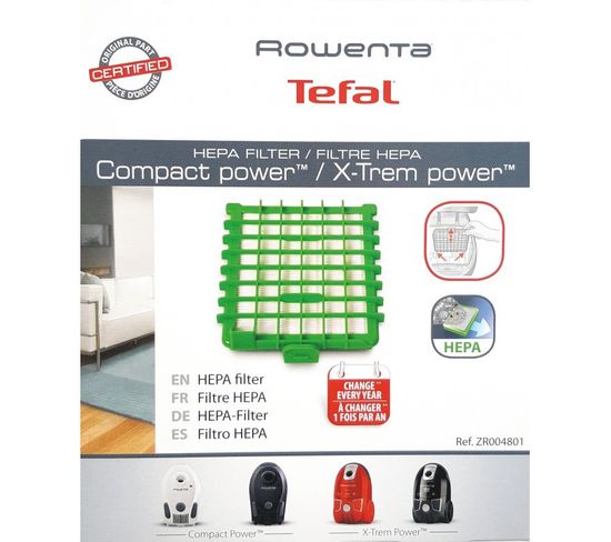 Filtre Hepa  Zr004801 Pour Aspirateur Rowenta Compact Power, X Trem Power 2, X-trem Power, X-t [...]