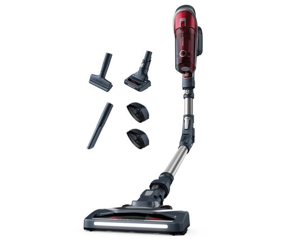 aspirateur balai rechargeable 22v rouge et gris x force flex 8 60 rh9677wo aspirateur but