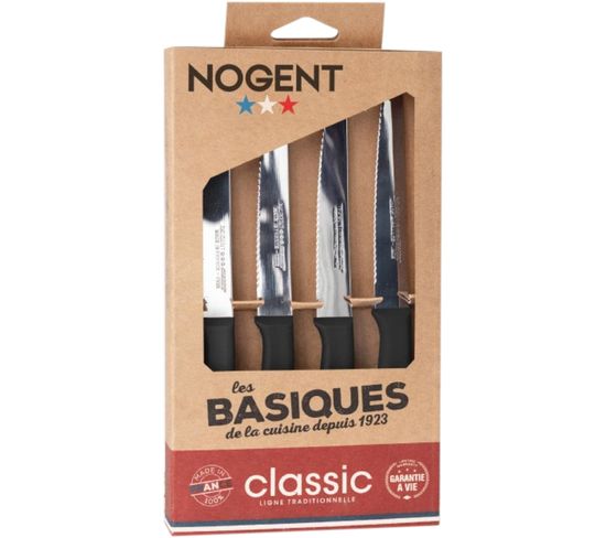 Coffret De 4 Couteaux De Table Noir - 00095v